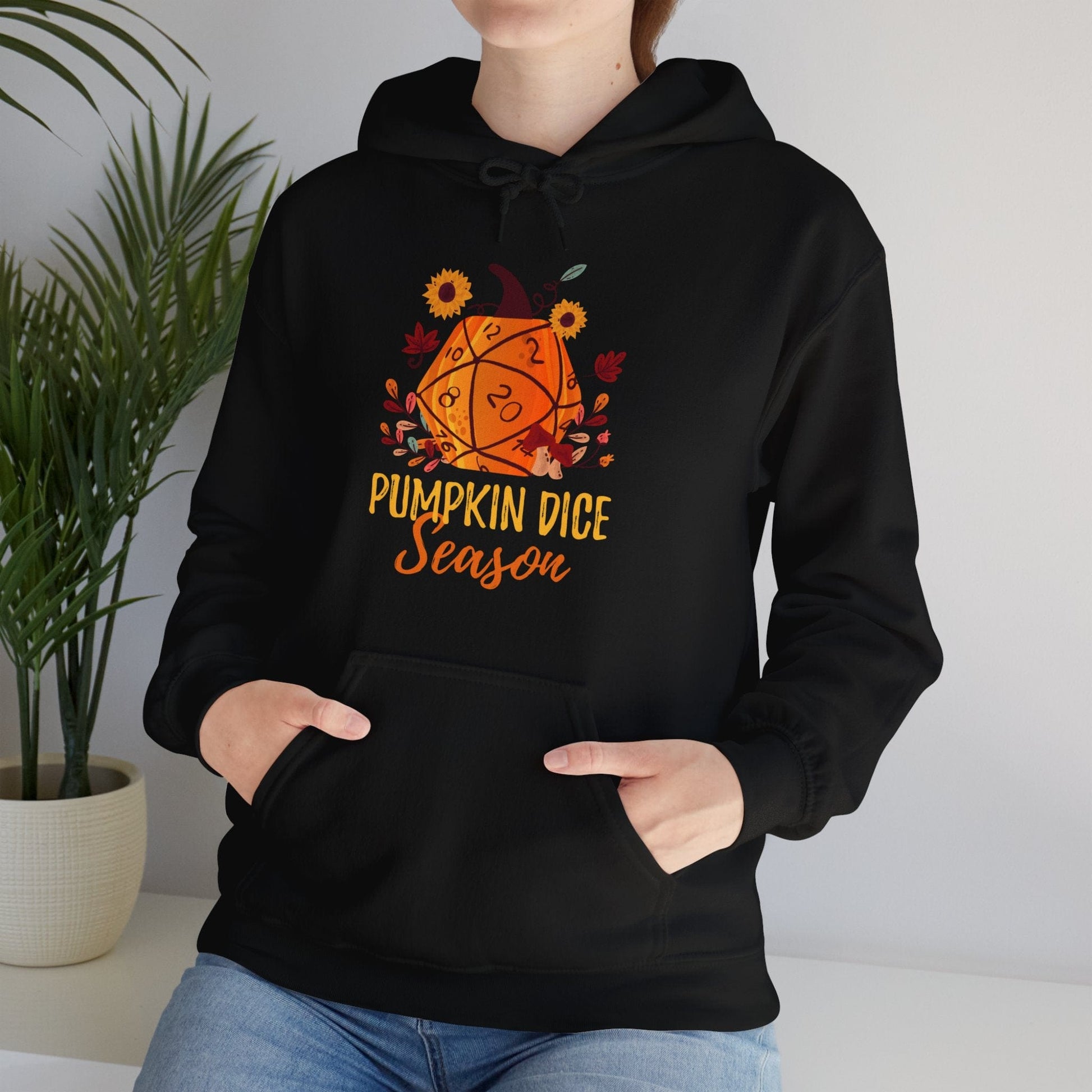 Printify Hoodie D&D Hoodie Pumpkin Dice Season