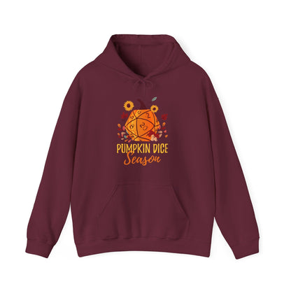 Printify Hoodie Maroon / S D&D Hoodie Pumpkin Dice Season