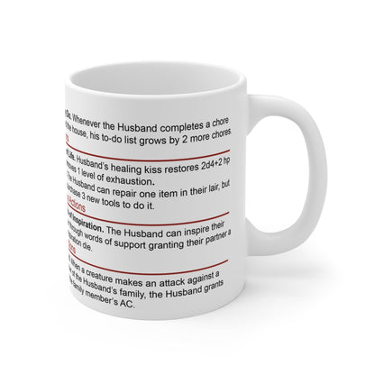 Printify Mug 11oz D&D Husband Stat Block Mug