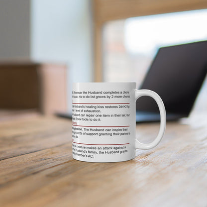 Printify Mug 11oz D&D Husband Stat Block Mug