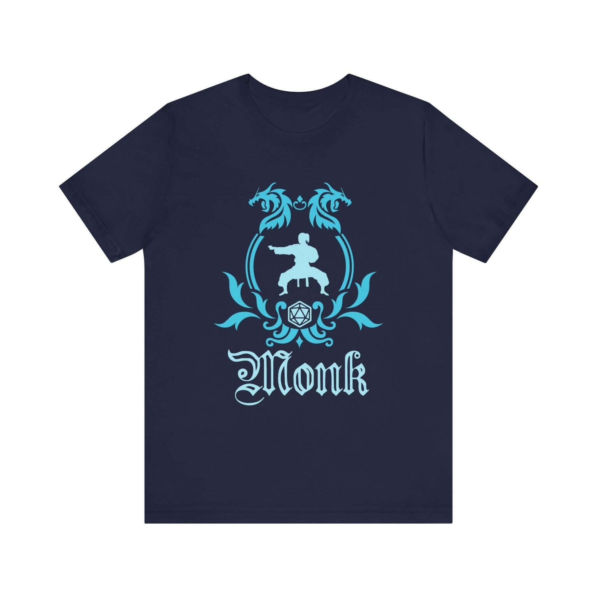 Printify T-Shirt Navy / S D&D Monk Class Emblem T-Shirt