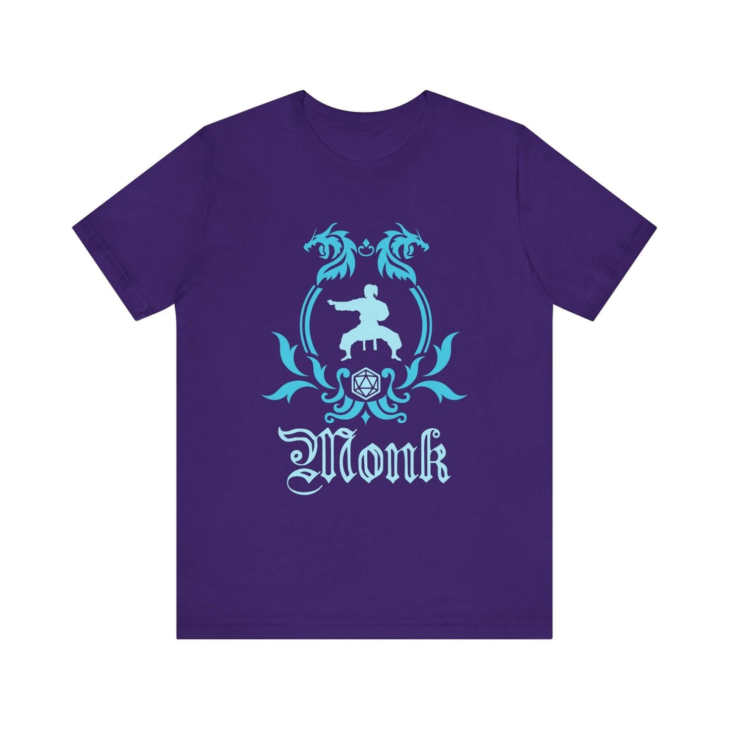 Printify T-Shirt Team Purple / S D&D Monk Class Emblem T-Shirt