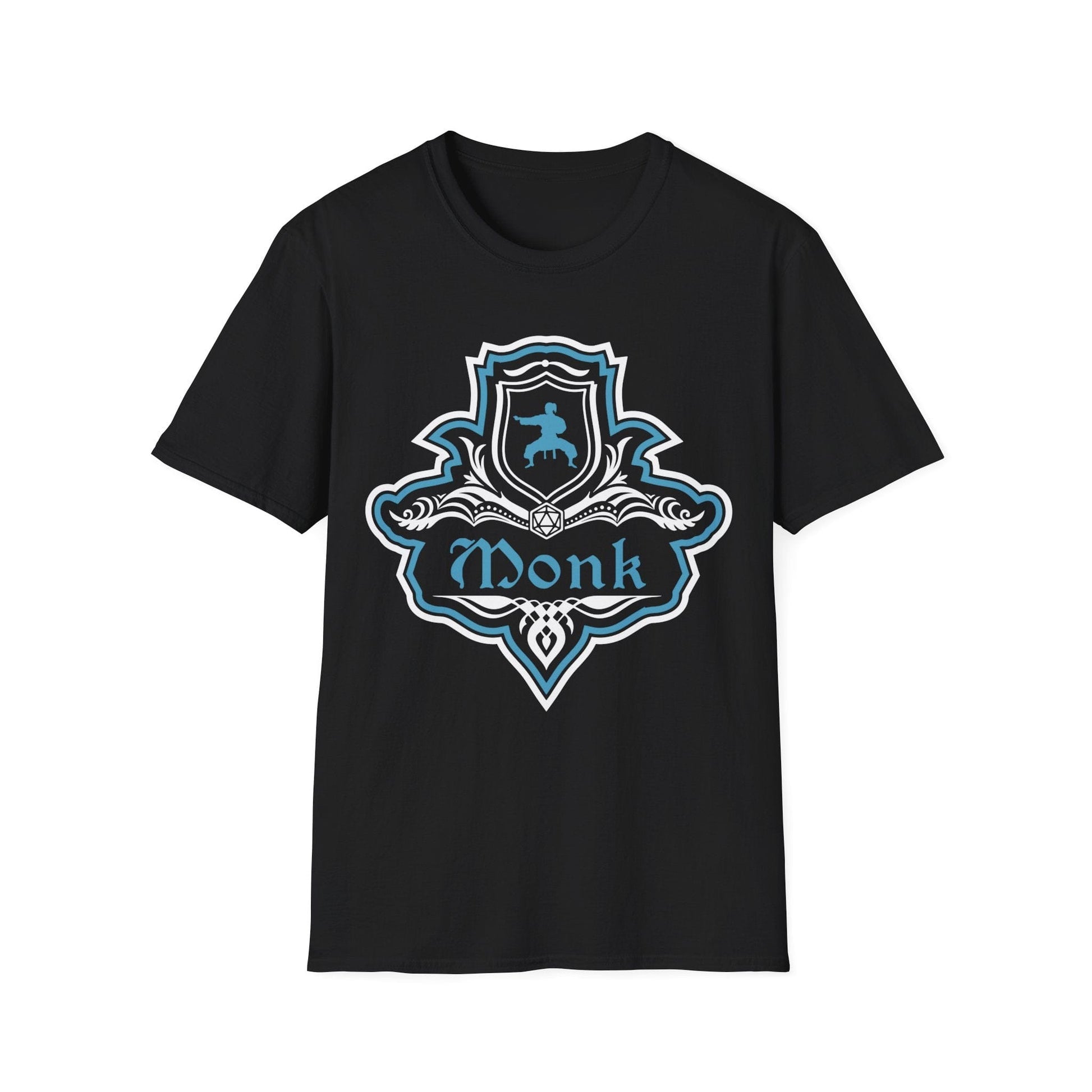 Printify T-Shirt Black / S D&D Monk Fancy Emblem T-Shirt