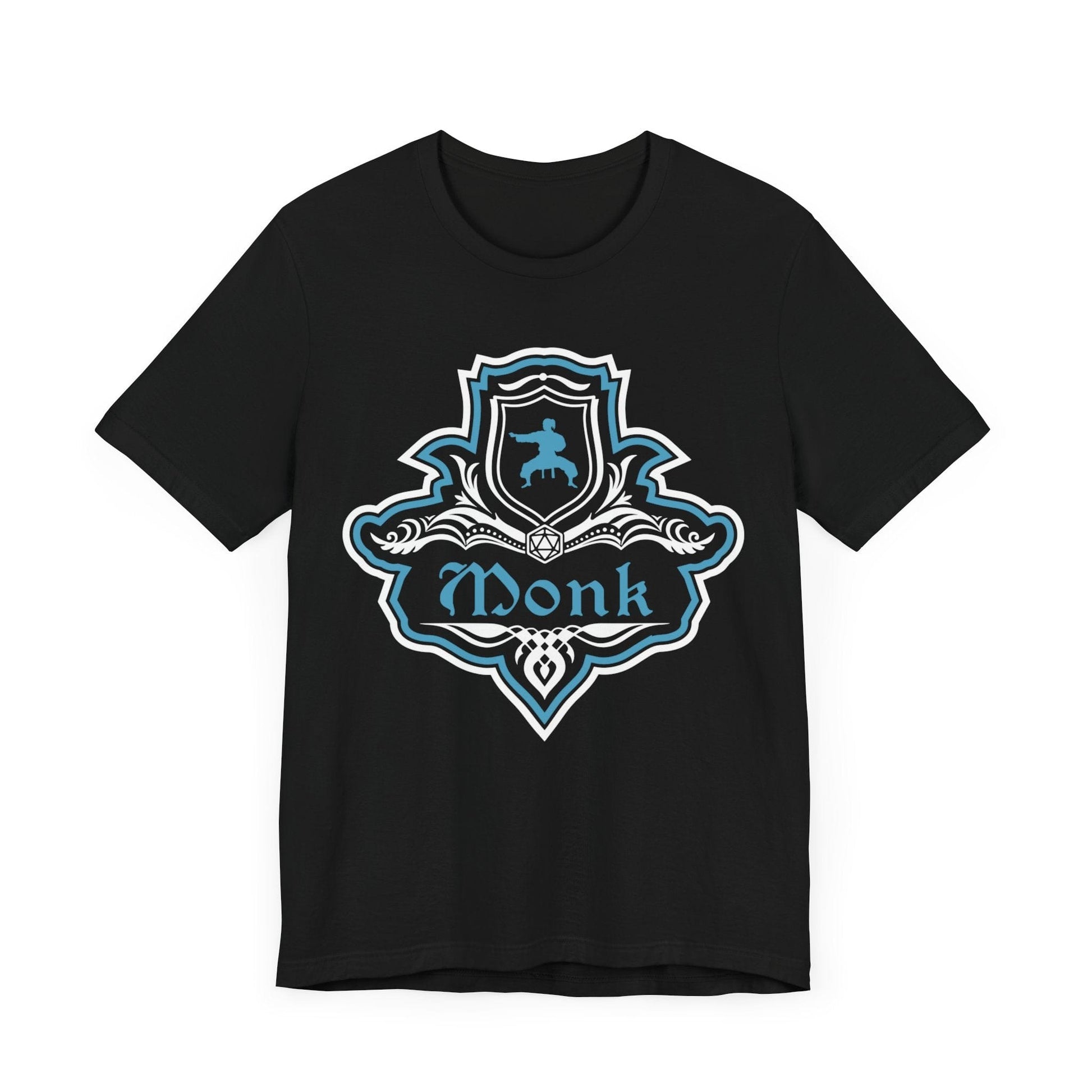 Printify T-Shirt Black / S D&D Monk Fancy Emblem T-Shirt