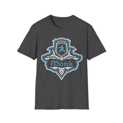 Printify T-Shirt Dark Heather / S D&D Monk Fancy Emblem T-Shirt