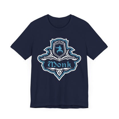 Printify T-Shirt Navy / S D&D Monk Fancy Emblem T-Shirt