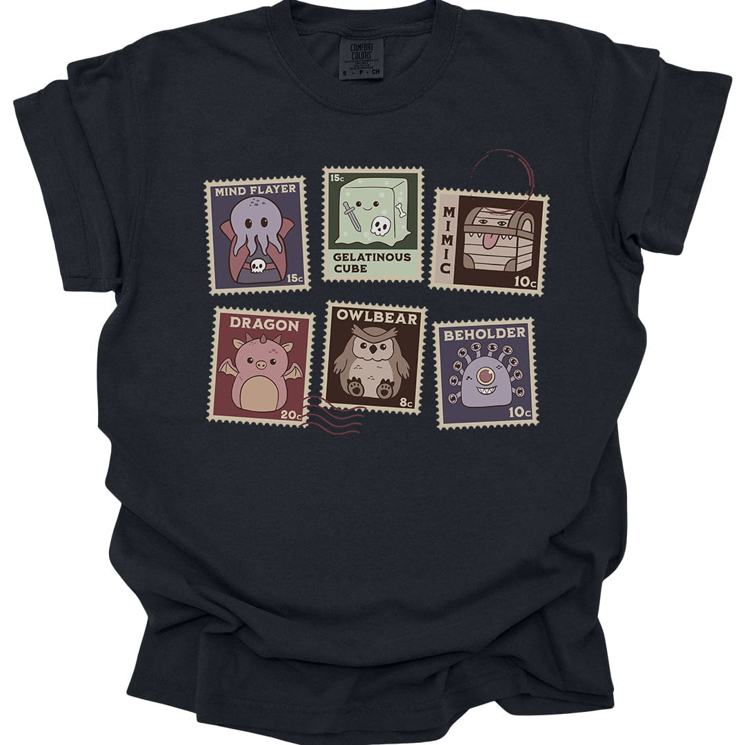 Printify T-Shirt D&D Monster Stamp T-Shirt - Comfort Colors