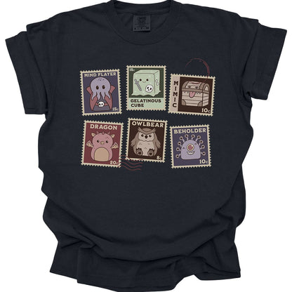 Printify T-Shirt D&D Monster Stamp T-Shirt - Comfort Colors