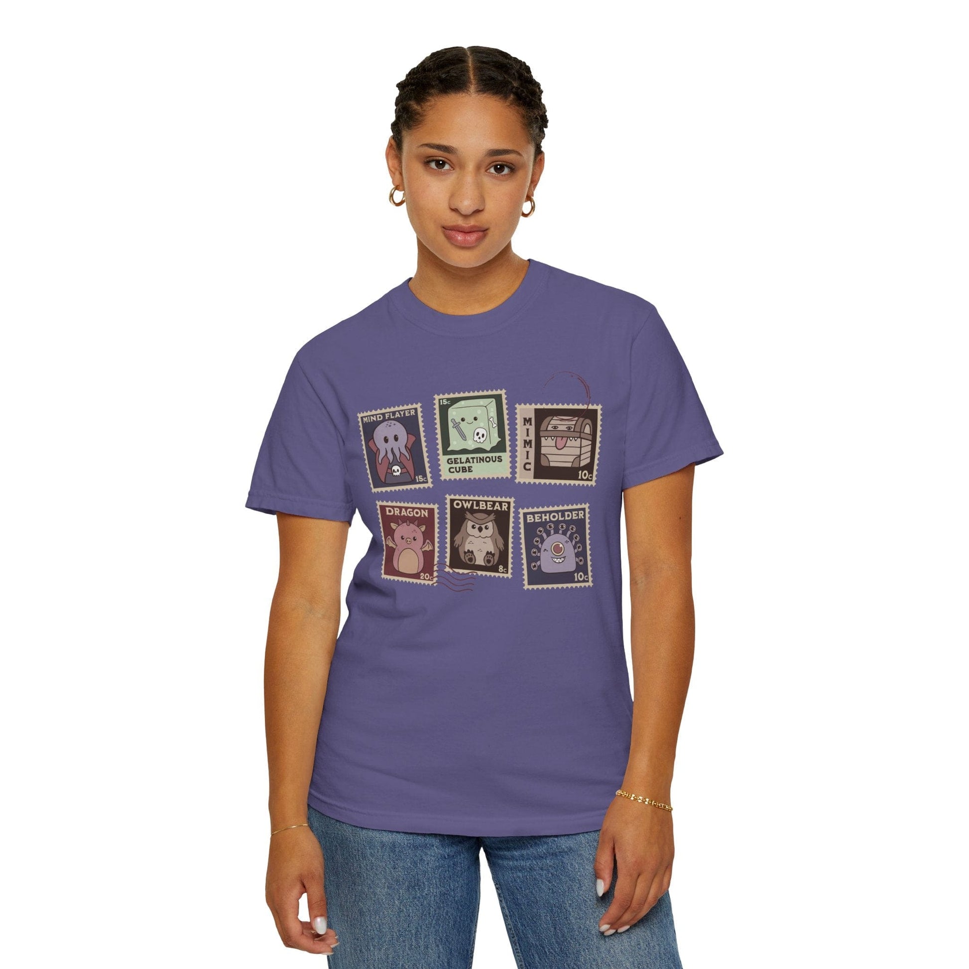 Printify T-Shirt D&D Monster Stamp T-Shirt - Comfort Colors