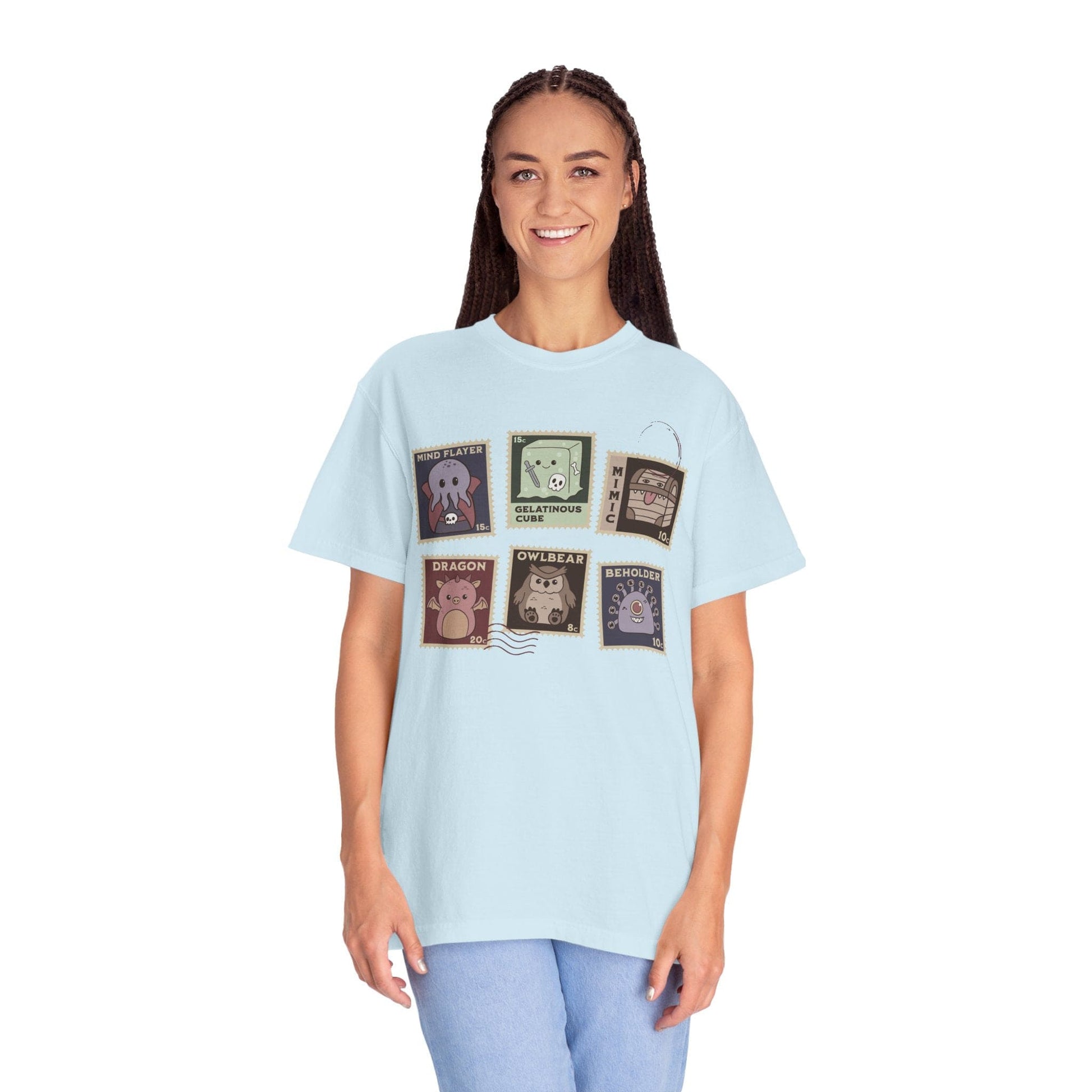 Printify T-Shirt D&D Monster Stamp T-Shirt - Comfort Colors