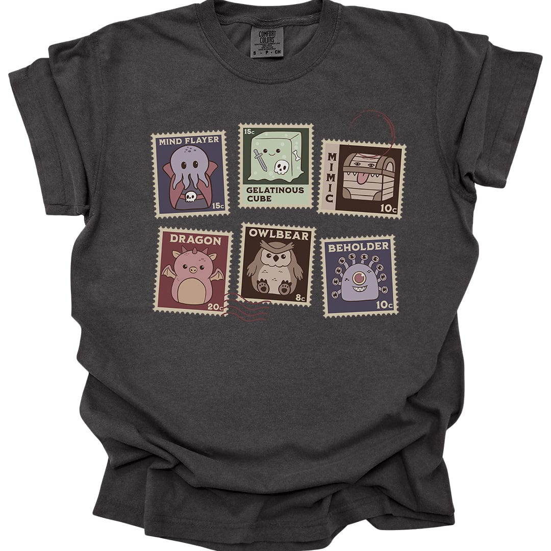 Printify T-Shirt Black / S D&D Monster Stamp T-Shirt - Comfort Colors