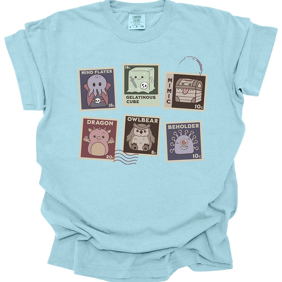 Printify T-Shirt Chambray / S D&D Monster Stamp T-Shirt - Comfort Colors