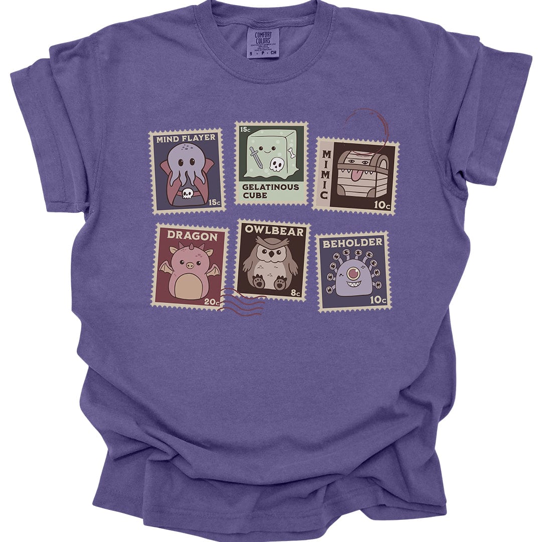 Printify T-Shirt Grape / S D&D Monster Stamp T-Shirt - Comfort Colors