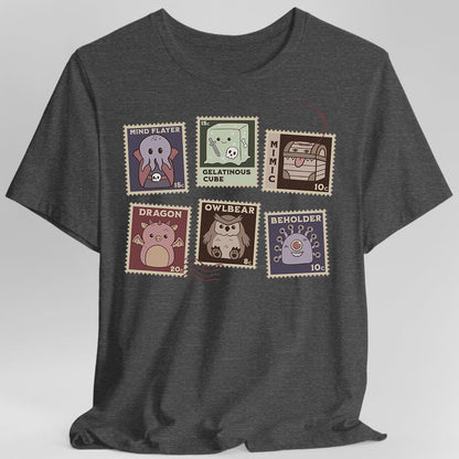 Printify T-Shirt Dark Heather / S D&D Monster Stamp T-Shirt
