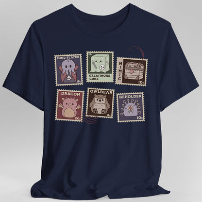 Printify T-Shirt Navy / S D&D Monster Stamp T-Shirt