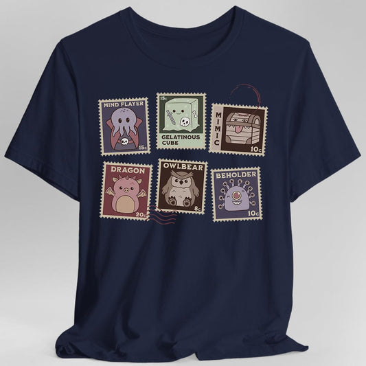 Printify T-Shirt Navy / S D&D Monster Stamp T-Shirt