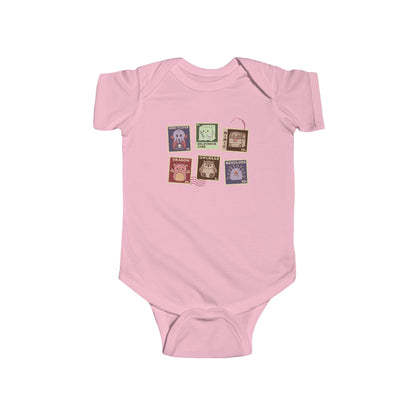 Printify Kids clothes Pink / NB (0-3M) D&D Monster Stamps Baby Bodysuit