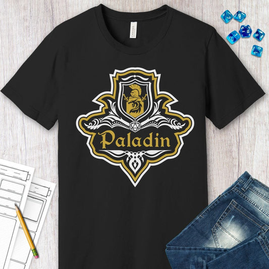 Printify T-Shirt D&D Paladin Class Fancy Emblem T-Shirt