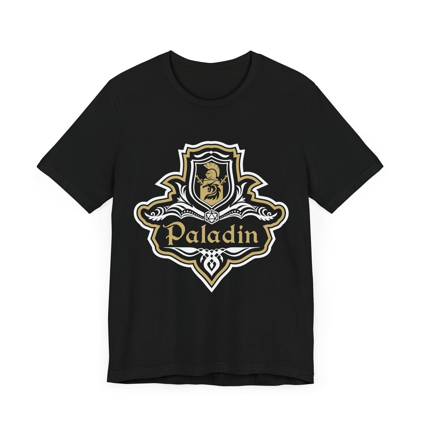 Printify T-Shirt Black / S D&D Paladin Class Fancy Emblem T-Shirt