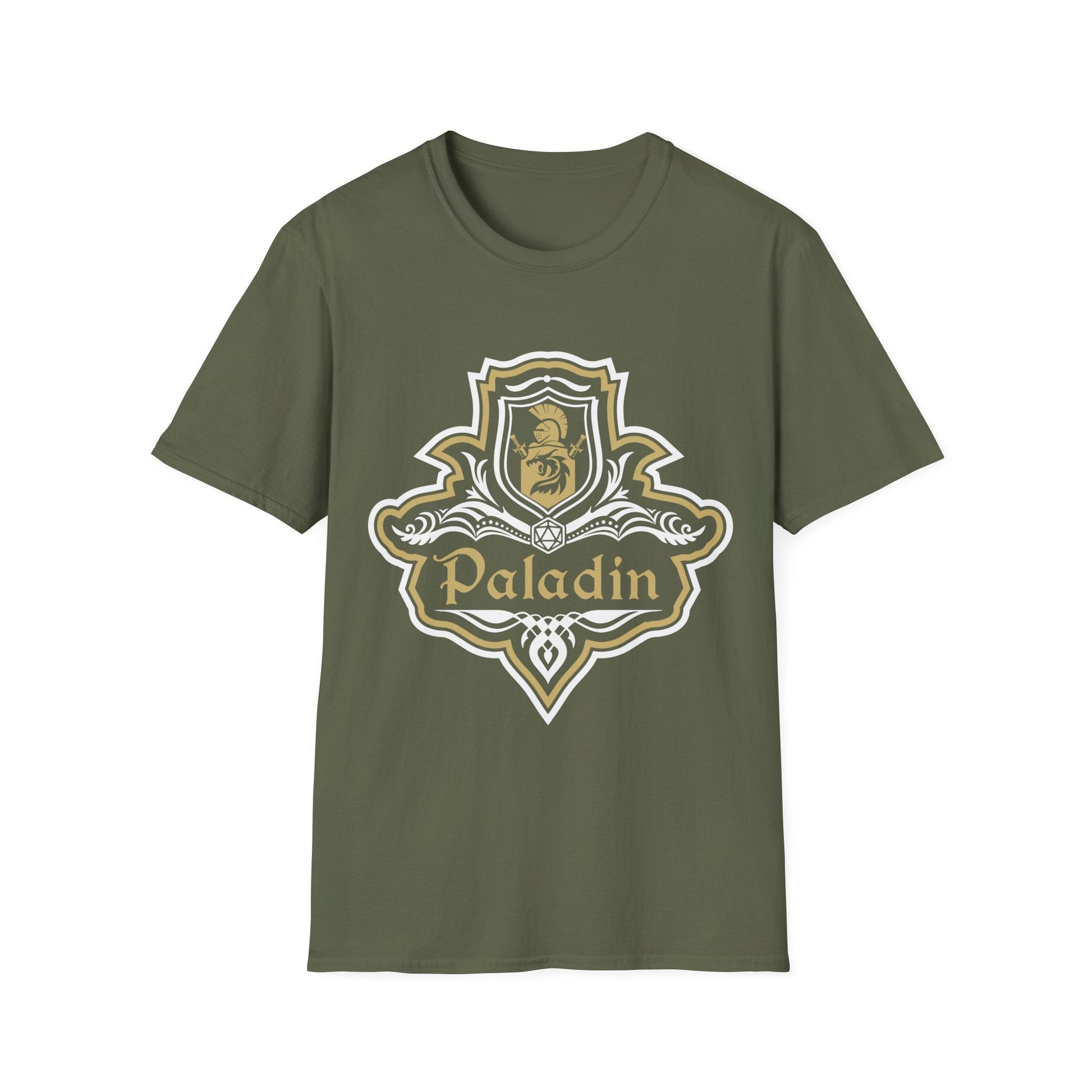Printify T-Shirt Military Green / S D&D Paladin Class Fancy Emblem T-Shirt