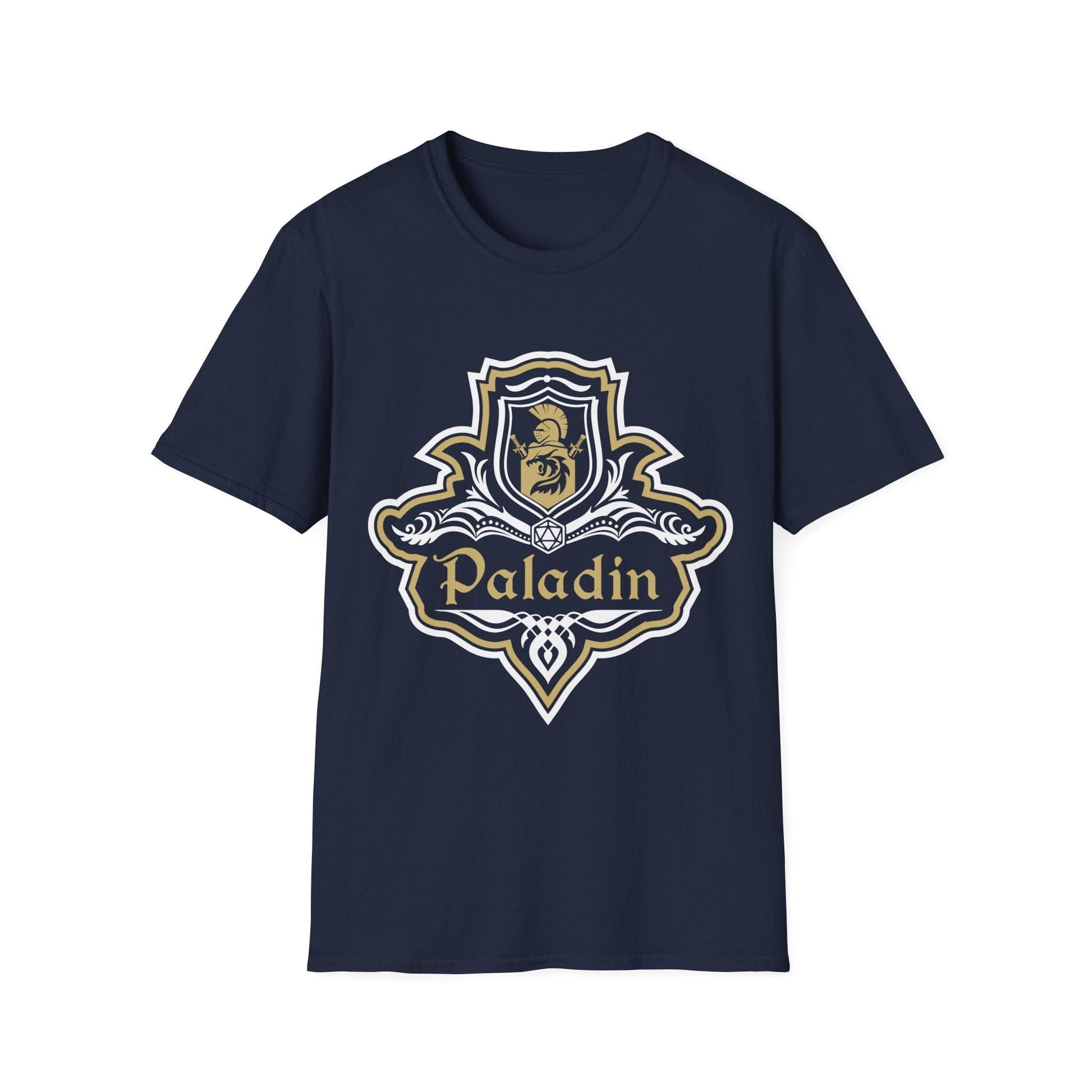 Printify T-Shirt Navy / S D&D Paladin Class Fancy Emblem T-Shirt
