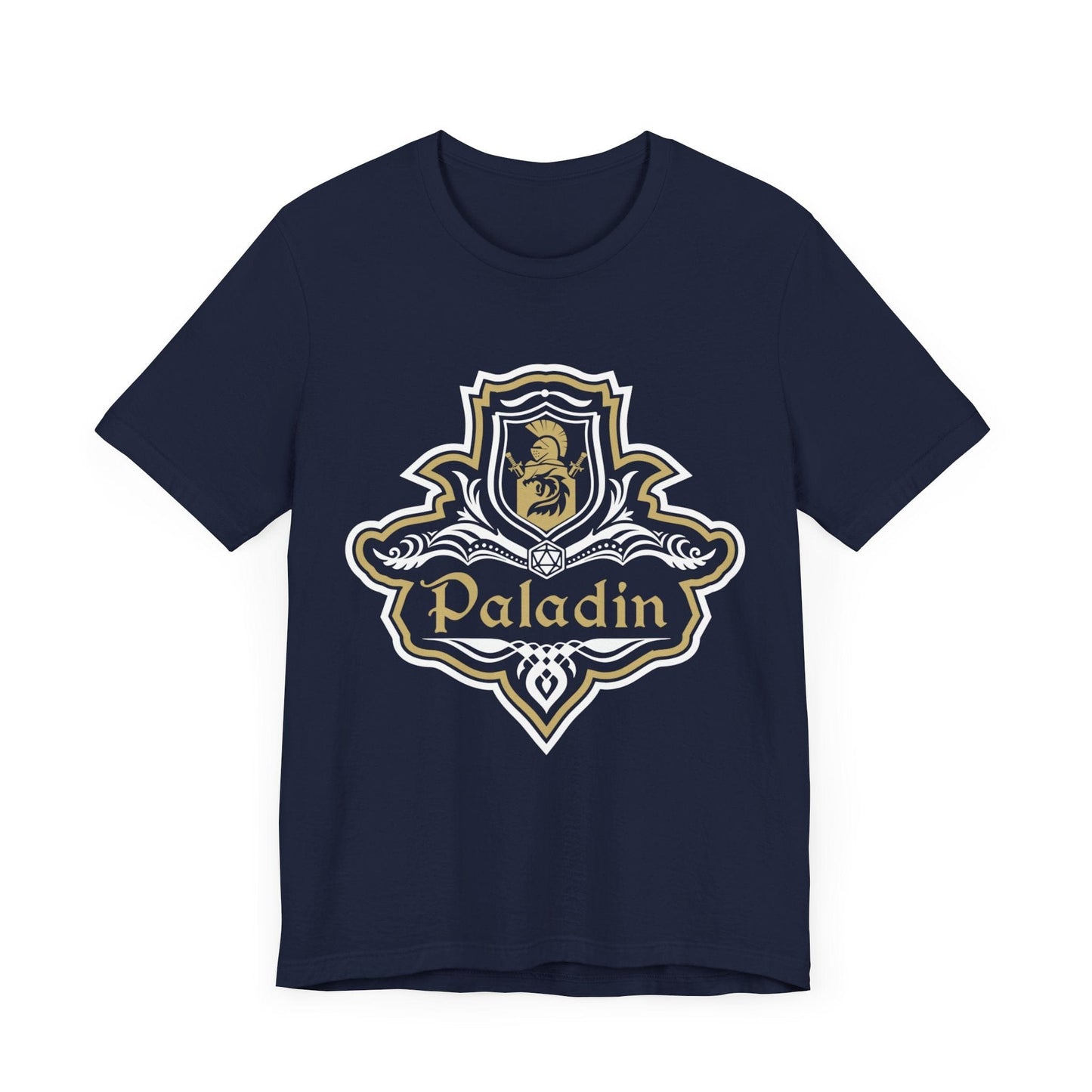 Printify T-Shirt Navy / S D&D Paladin Class Fancy Emblem T-Shirt