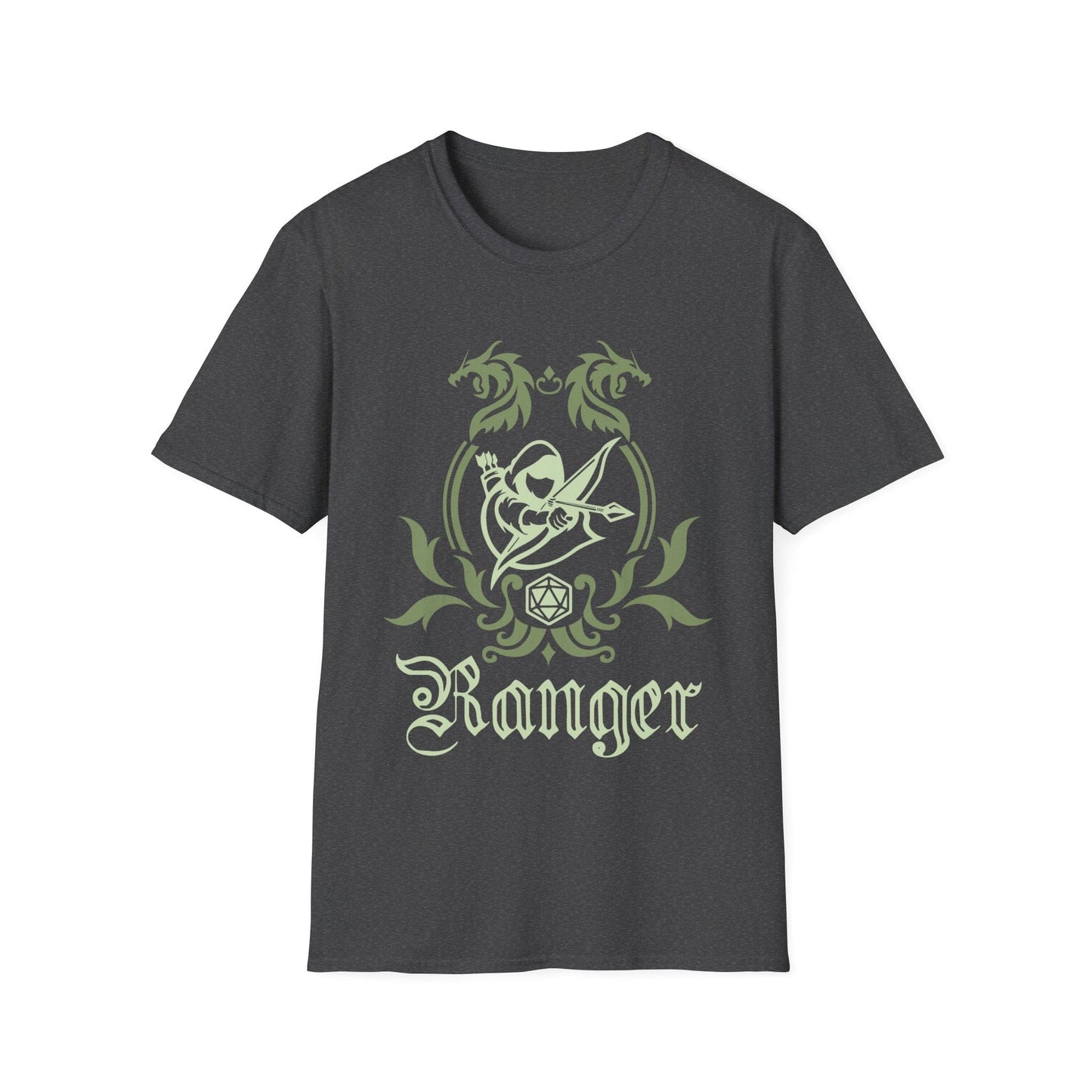 Printify T-Shirt Dark Heather / S D&D Ranger Class Emblem T-Shirt