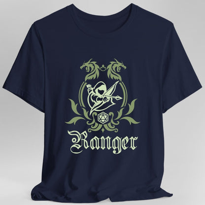 The same Ranger class emblem design, on a navy t-shirt.