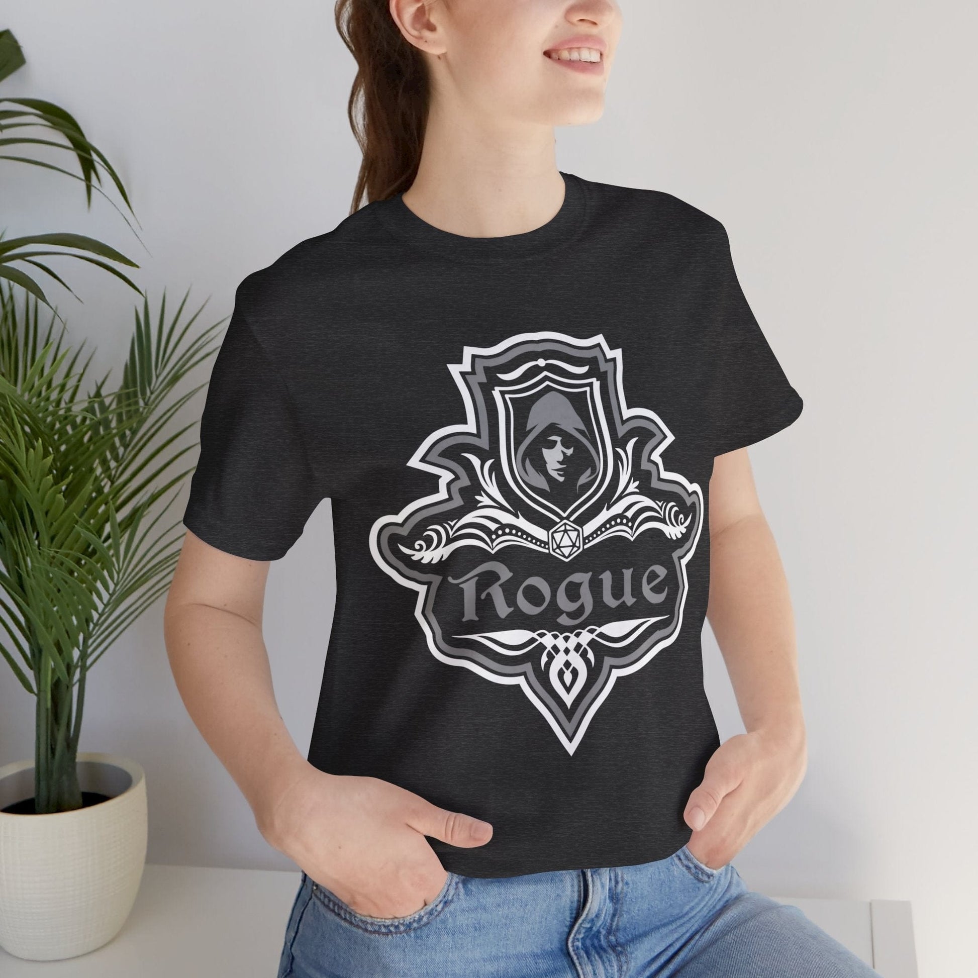 Printify T-Shirt D&D Rogue Class Fancy Emblem T-Shirt