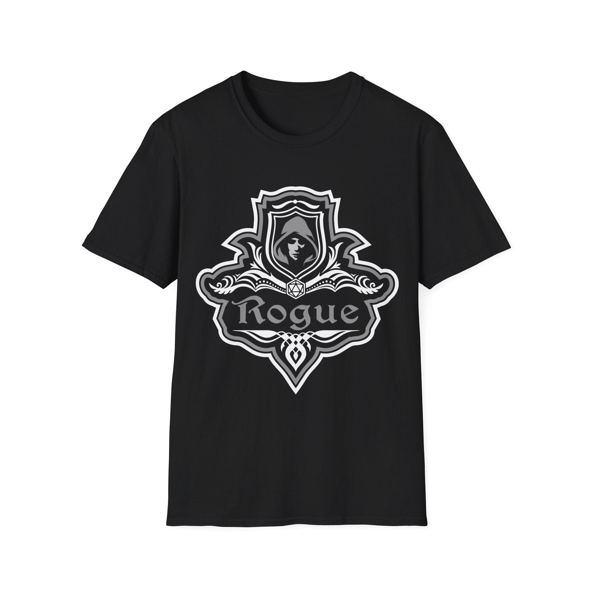 Printify T-Shirt Black / S D&D Rogue Class Fancy Emblem T-Shirt