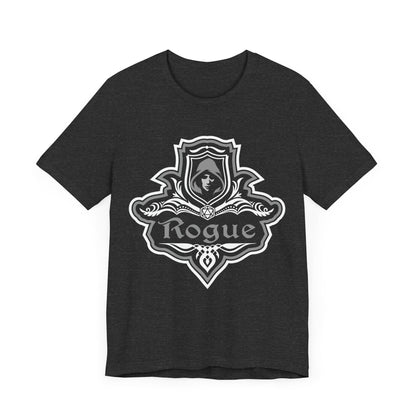 Printify T-Shirt Dark Grey Heather / S D&D Rogue Class Fancy Emblem T-Shirt