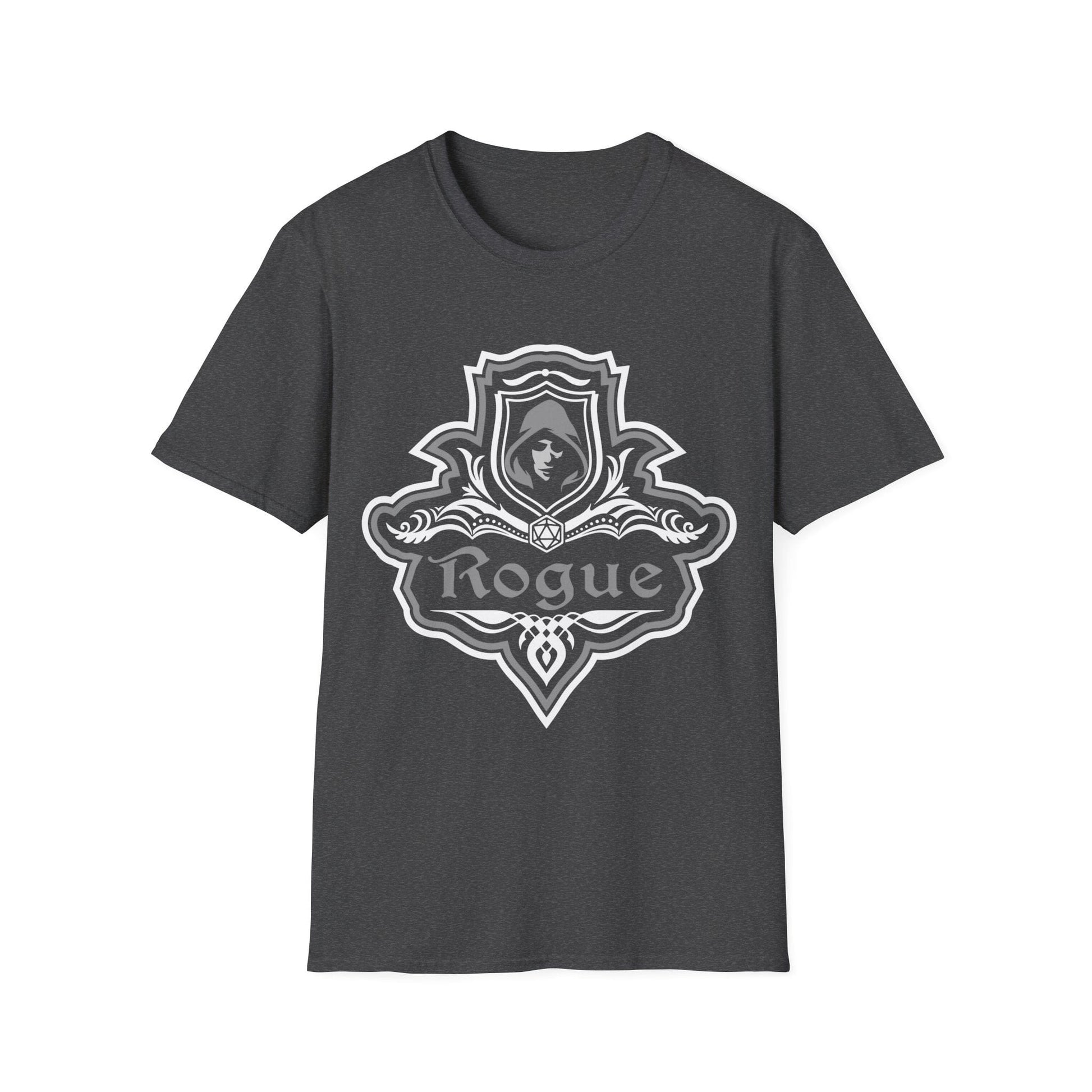 Printify T-Shirt Dark Heather / S D&D Rogue Class Fancy Emblem T-Shirt