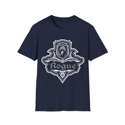 Printify T-Shirt Navy / S D&D Rogue Class Fancy Emblem T-Shirt
