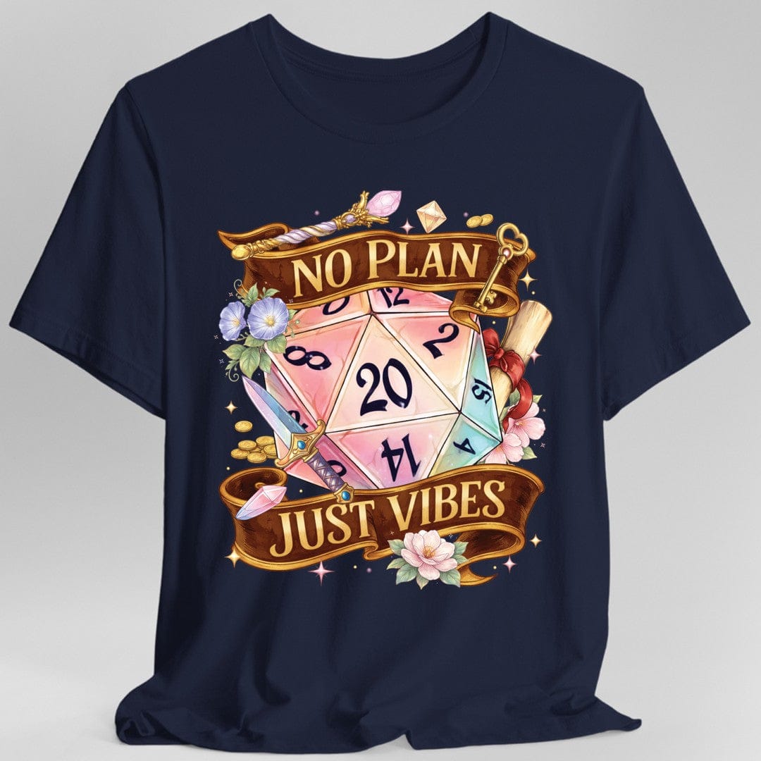 Printify T-Shirt D&D Shirt No Plan Just Vibes