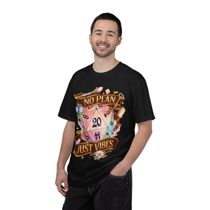 Printify T-Shirt D&D Shirt No Plan Just Vibes - Comfort Colors