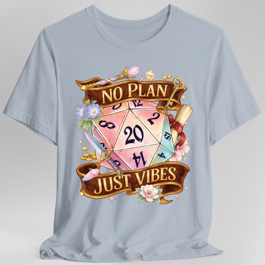 Printify T-Shirt Light Blue / S D&D Shirt No Plan Just Vibes