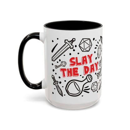 Printify Mug 15oz / Black D&D Slay The Day Mug