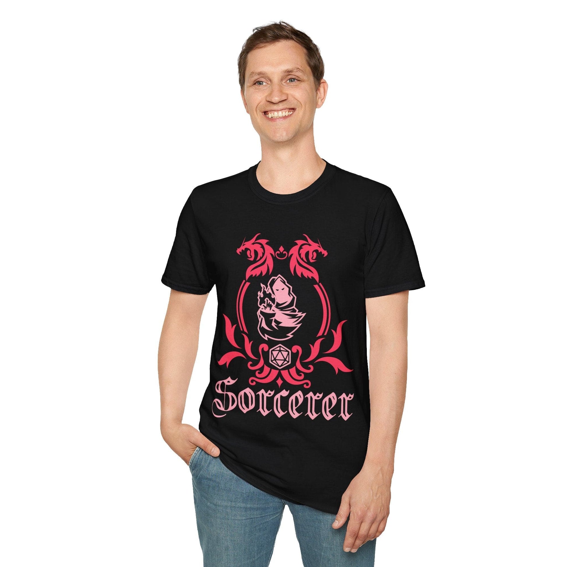 Printify T-Shirt D&D Sorcerer Class Emblem T-Shirt