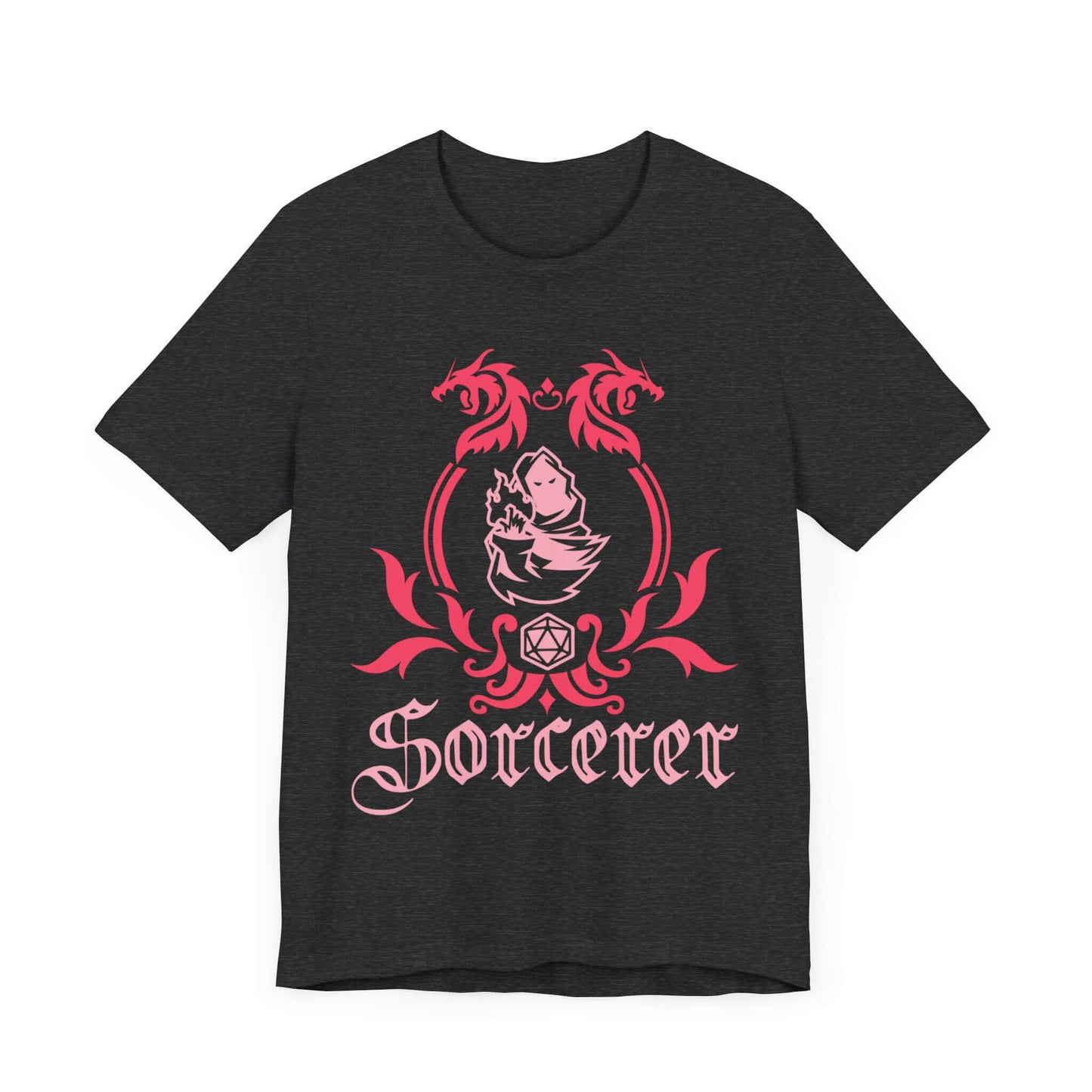 Printify T-Shirt Dark Grey Heather / S D&D Sorcerer Class Emblem T-Shirt