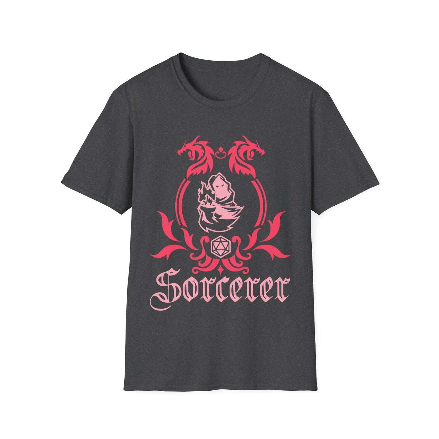 Printify T-Shirt Dark Heather / S D&D Sorcerer Class Emblem T-Shirt