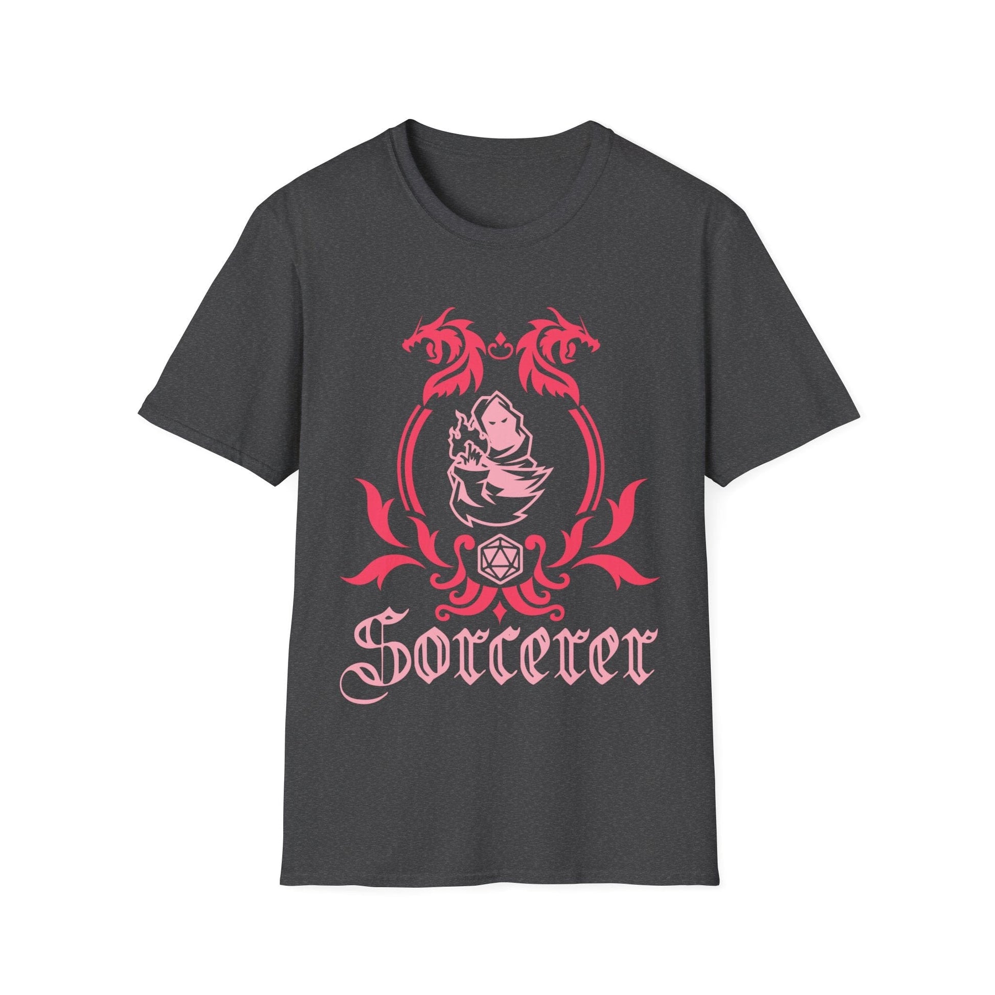Printify T-Shirt Dark Heather / S D&D Sorcerer Class Emblem T-Shirt