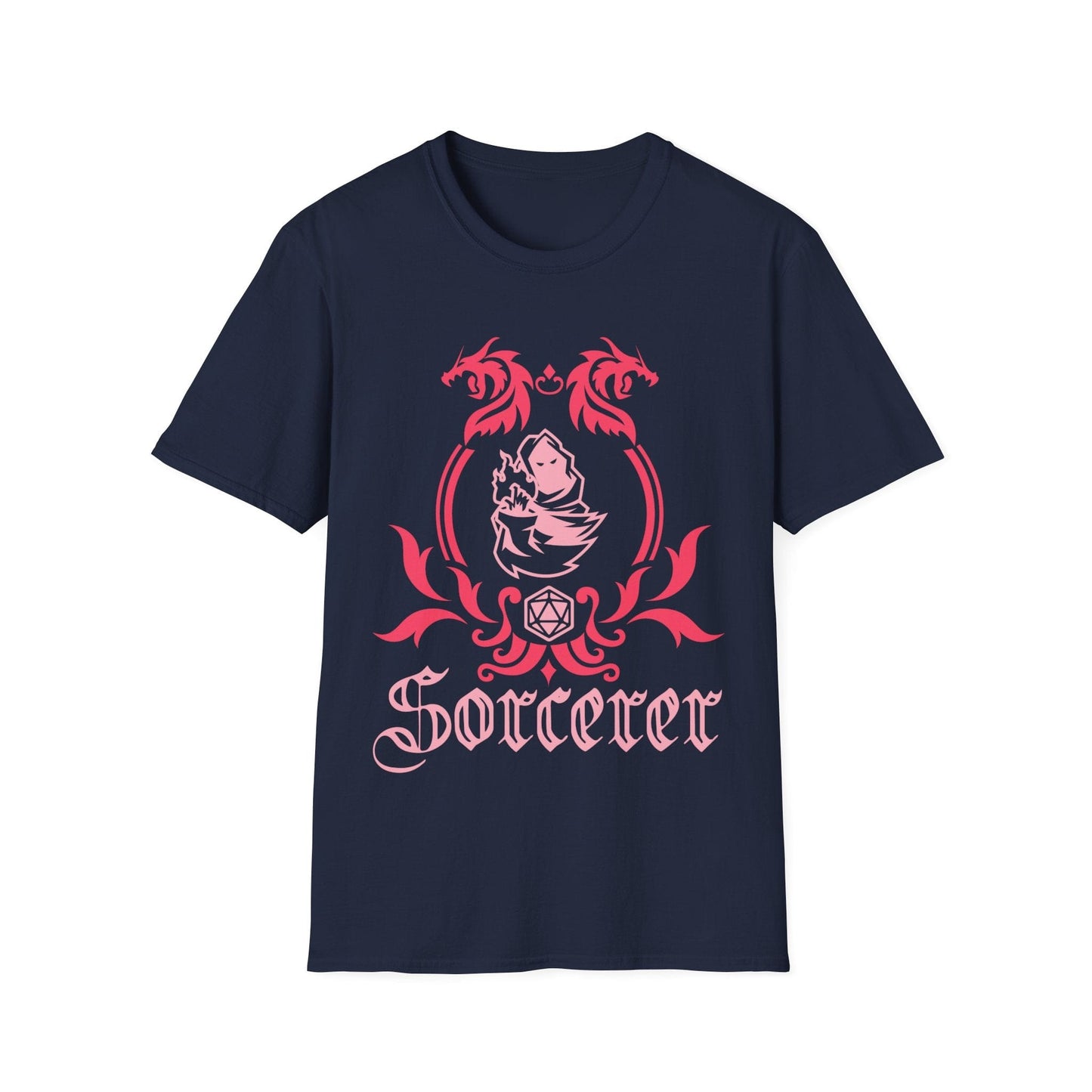 Printify T-Shirt Navy / S D&D Sorcerer Class Emblem T-Shirt
