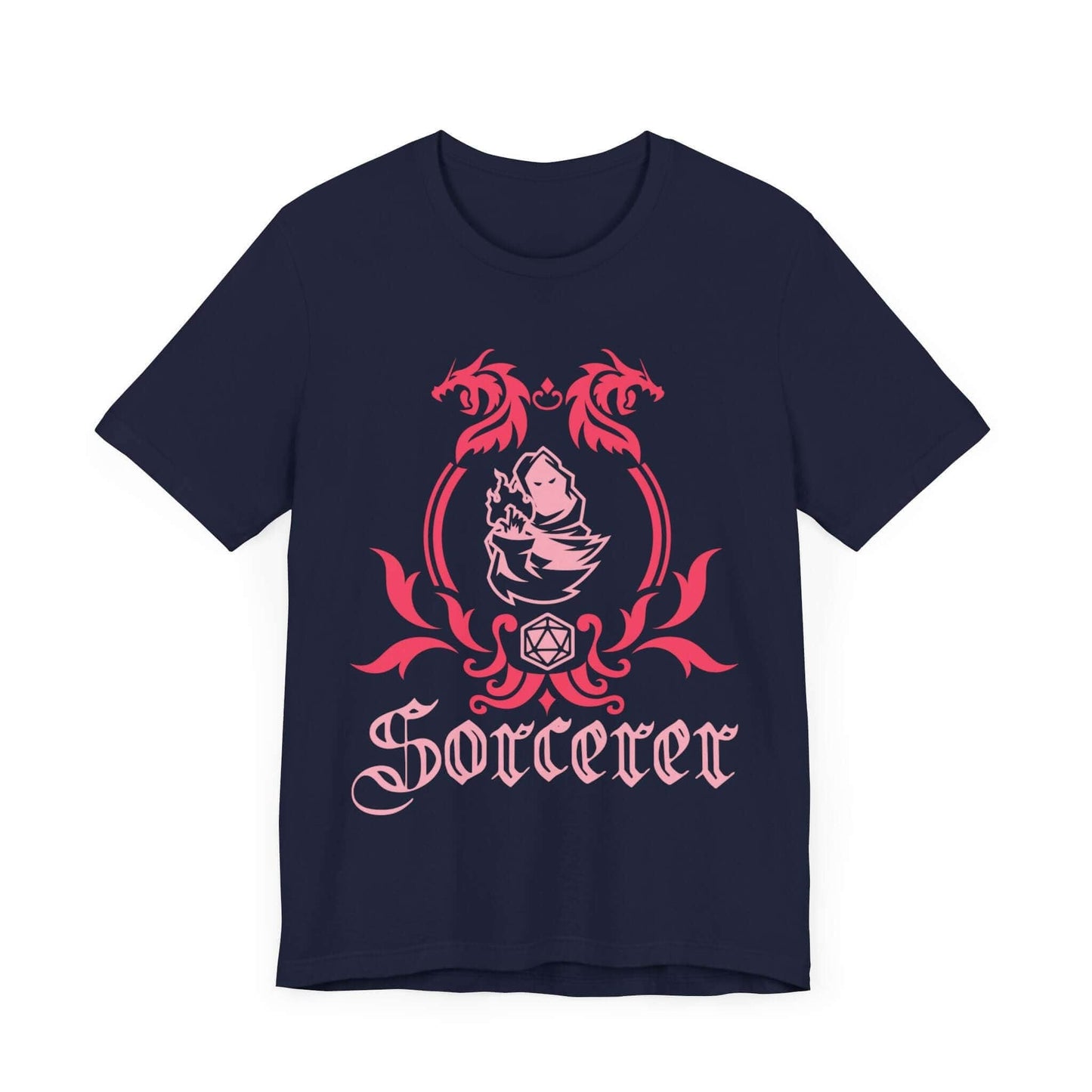 Printify T-Shirt Navy / S D&D Sorcerer Class Emblem T-Shirt