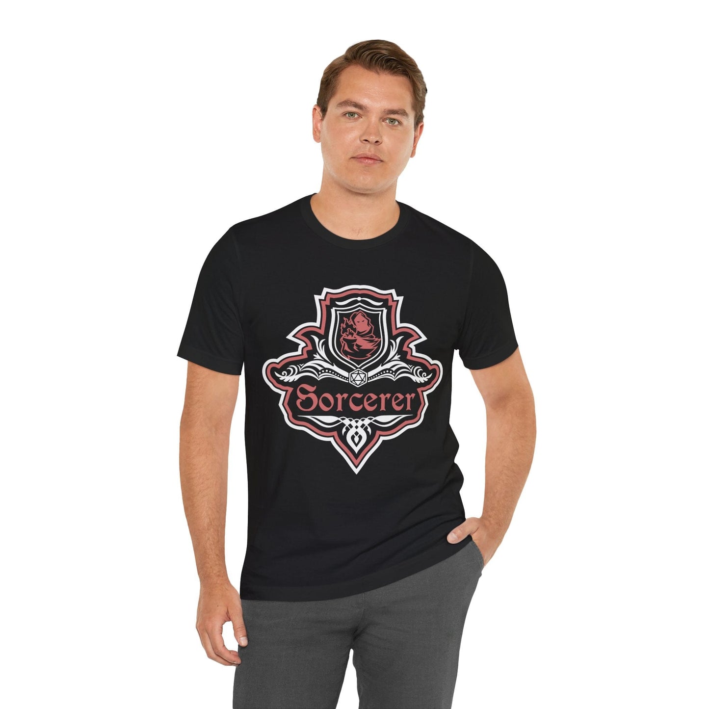 Printify T-Shirt D&D Sorcerer Class Fancy Emblem T-Shirt