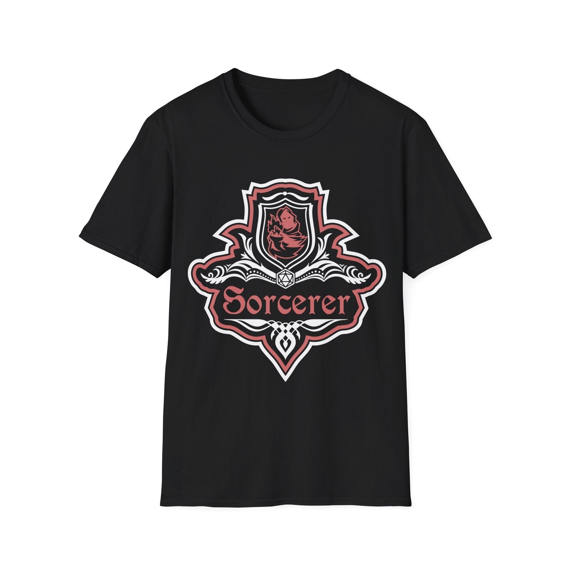 Printify T-Shirt Black / S D&D Sorcerer Class Fancy Emblem T-Shirt