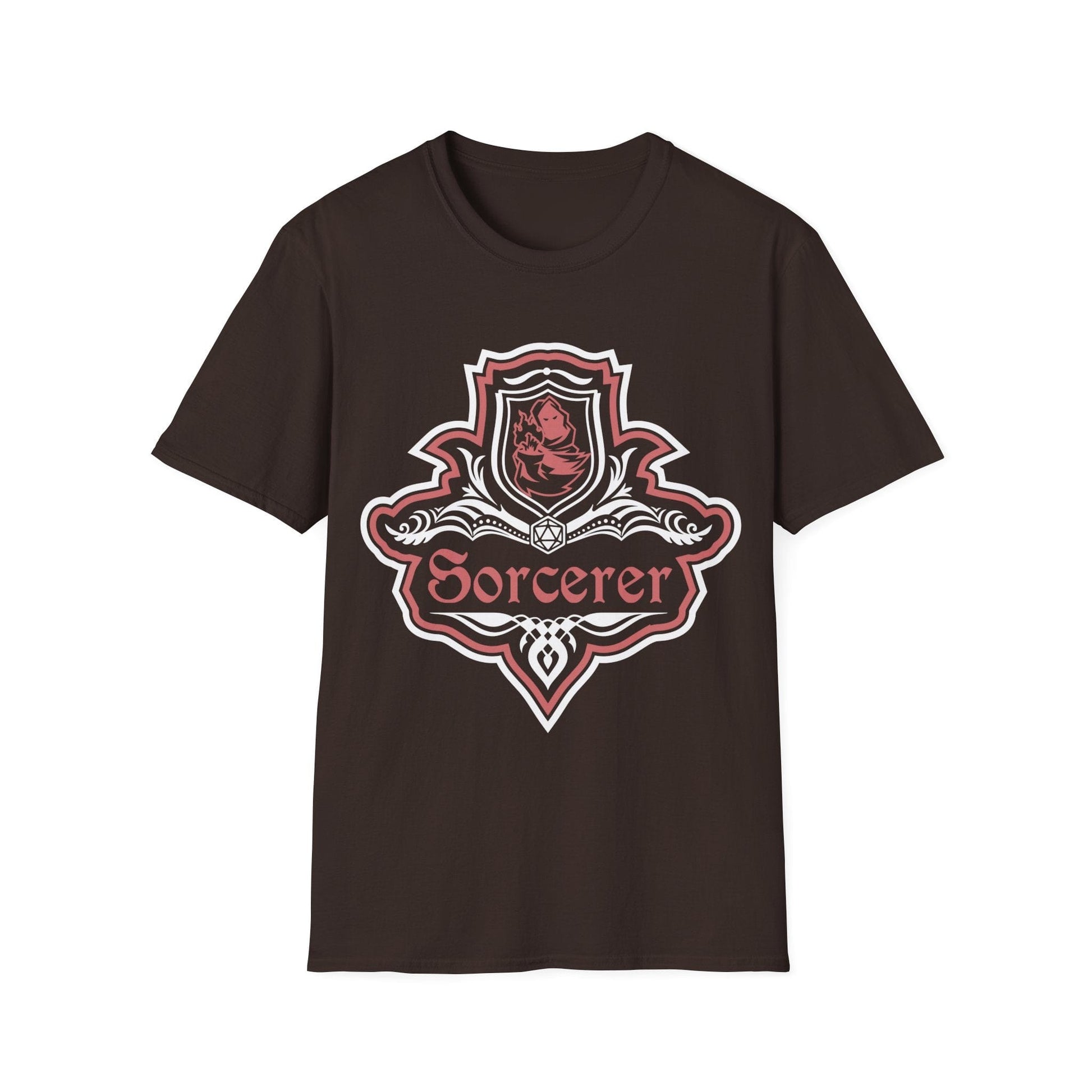 Printify T-Shirt Dark Chocolate / S D&D Sorcerer Class Fancy Emblem T-Shirt