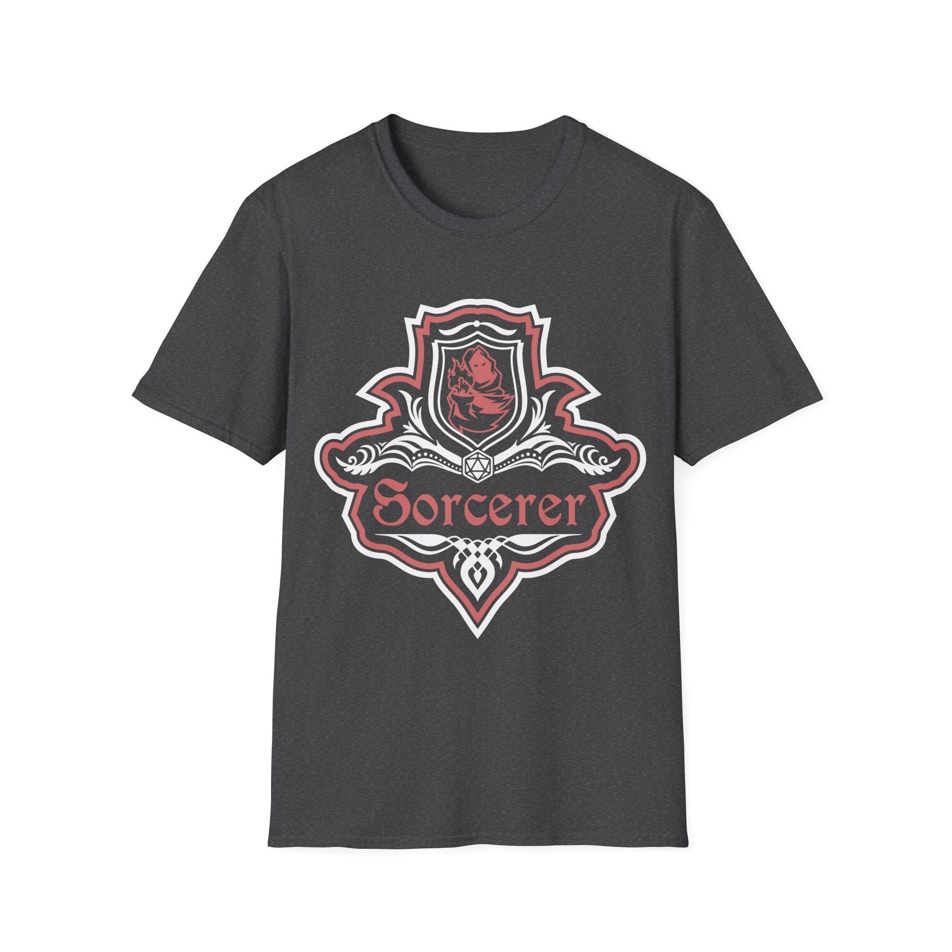 Printify T-Shirt Dark Heather / S D&D Sorcerer Class Fancy Emblem T-Shirt