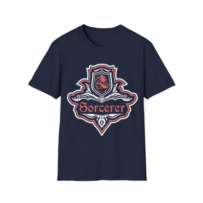 Printify T-Shirt Navy / S D&D Sorcerer Class Fancy Emblem T-Shirt