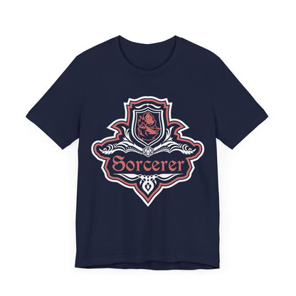 Printify T-Shirt Navy / S D&D Sorcerer Class Fancy Emblem T-Shirt