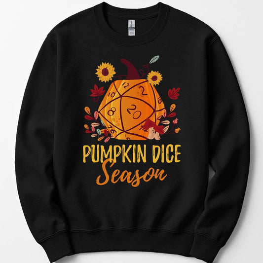 Printify Sweatshirt Black / S D&D Sweatshirt Pumpkin Dice Season